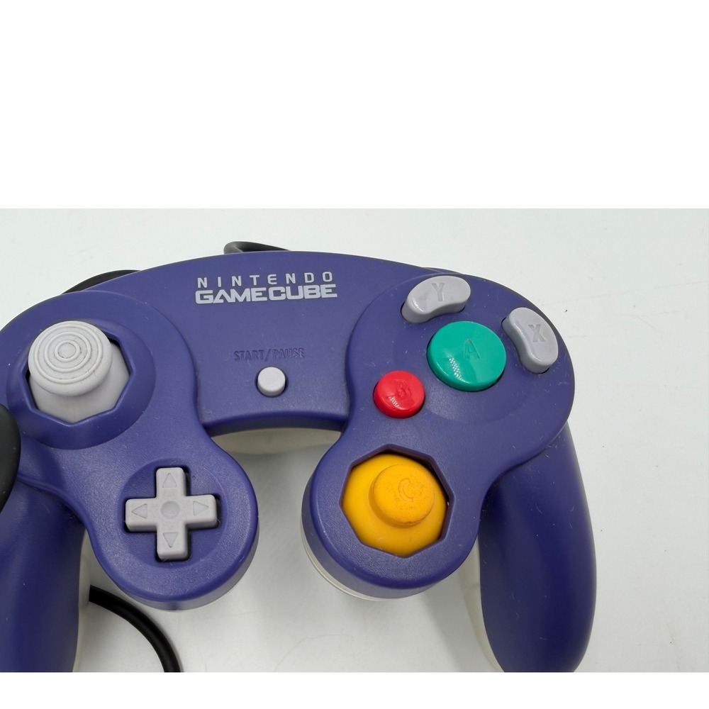 Nintendo GameCube Controller Indigo Clear OEM DOL-003 Purple Translucent Tested